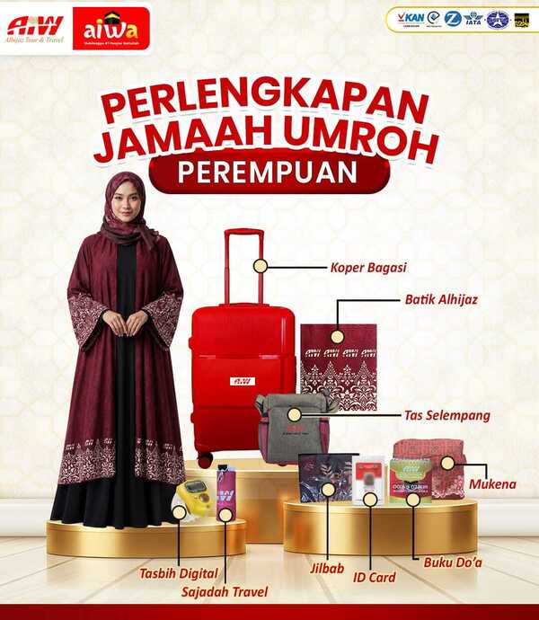 Perlengkapan Umroh Perempuan Wanita Alhijaz Indowisata Semarang